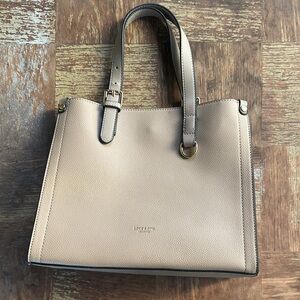 Chic Beige Vegan Leather Tote Bag Long & Son London 🇬🇧